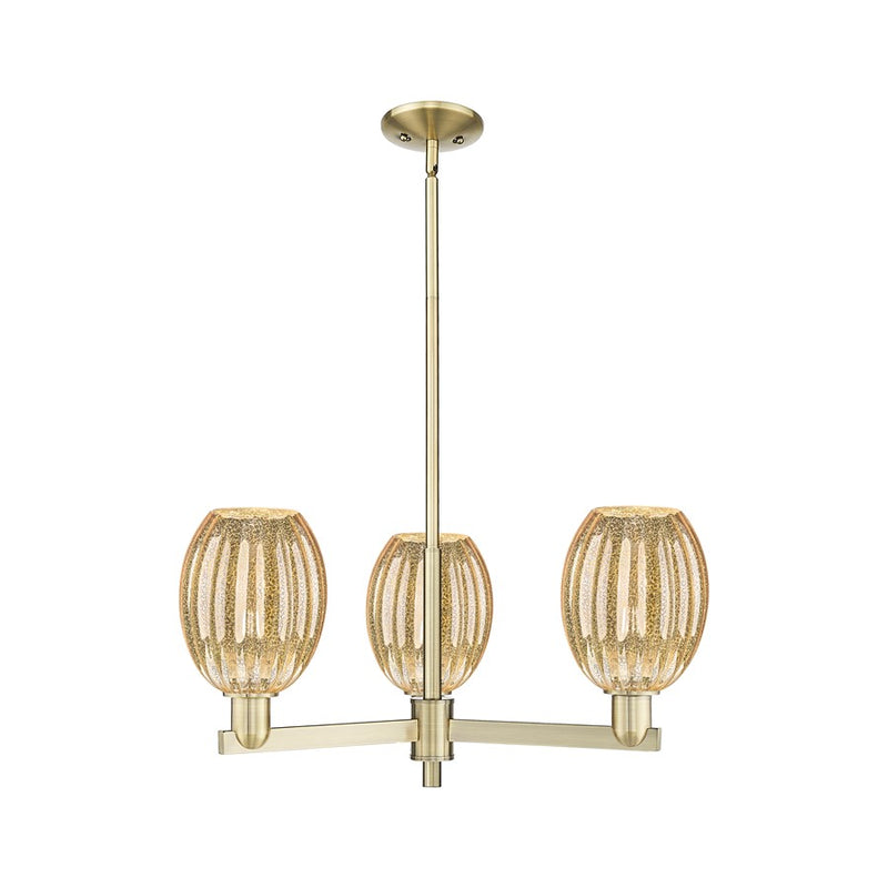 Innovations Preston 3Lt 18" Bell Stem Chandelier, AB/MC - 716-3CR-AB-G459-6ME