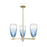 Innovations BH Almond 3Lt 18" Stem Chandelier, AB/SB - 716-3CR-AB-G480-6SB