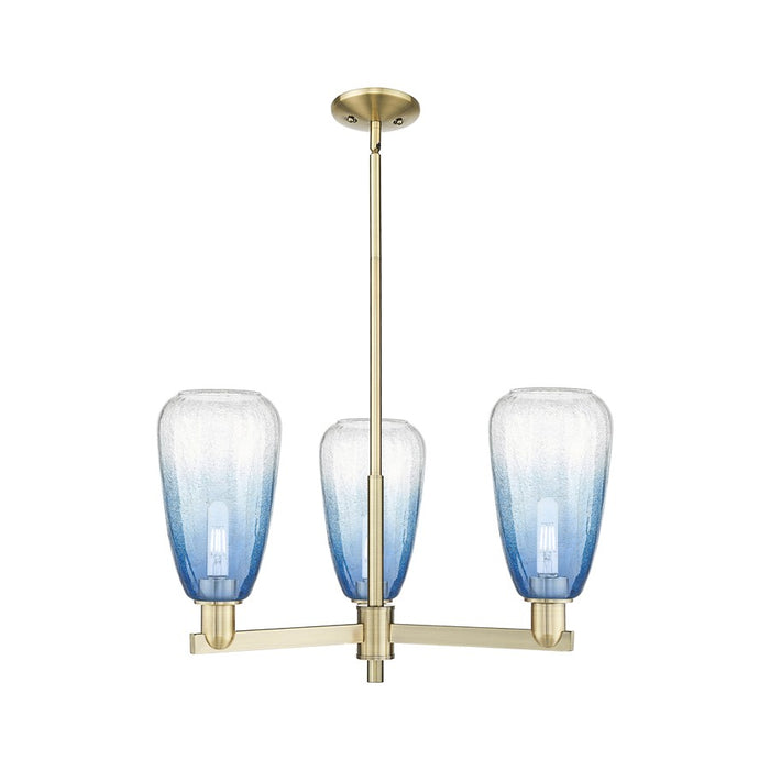 Innovations BH Almond 3Lt 18" Stem Chandelier, AB/SB - 716-3CR-AB-G480-6SB