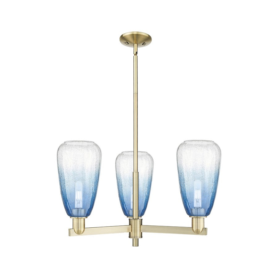 Innovations BH Almond 3Lt 18" Stem Chandelier, AB/SB - 716-3CR-AB-G480-6SB