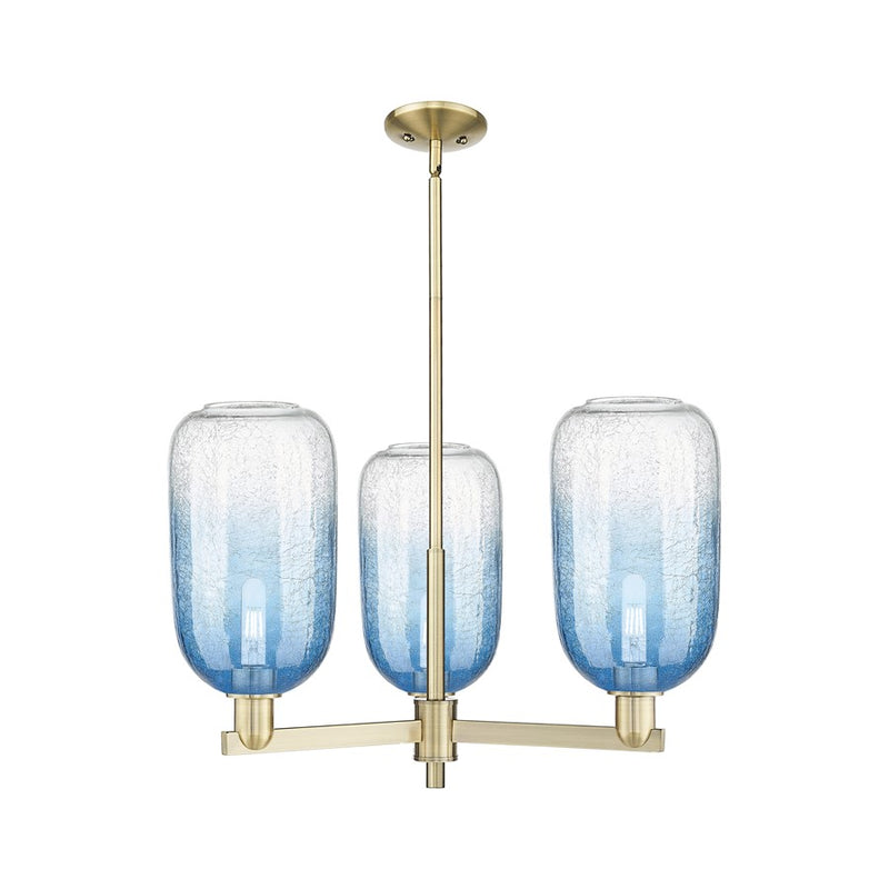 Innovations BH Cloche 3Lt 18" Stem Chandelier, AB/SB - 716-3CR-AB-G482-7SB