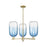 Innovations BH Cloche 3Lt 18" Stem Chandelier, AB/SB - 716-3CR-AB-G482-7SB
