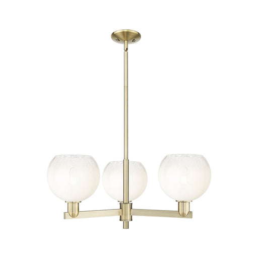 Innovations Brookhaven Globe 30in 3-Light Pendant | Industrial Antique Brass and Opal Glass | Kitchen Island & Dining Room | Model 716-3CR-AB-G483-8OP