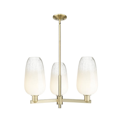 Innovations BH Flute 3Lt 18" Stem Chandelier, AB/OP - 716-3CR-AB-G484-7OP