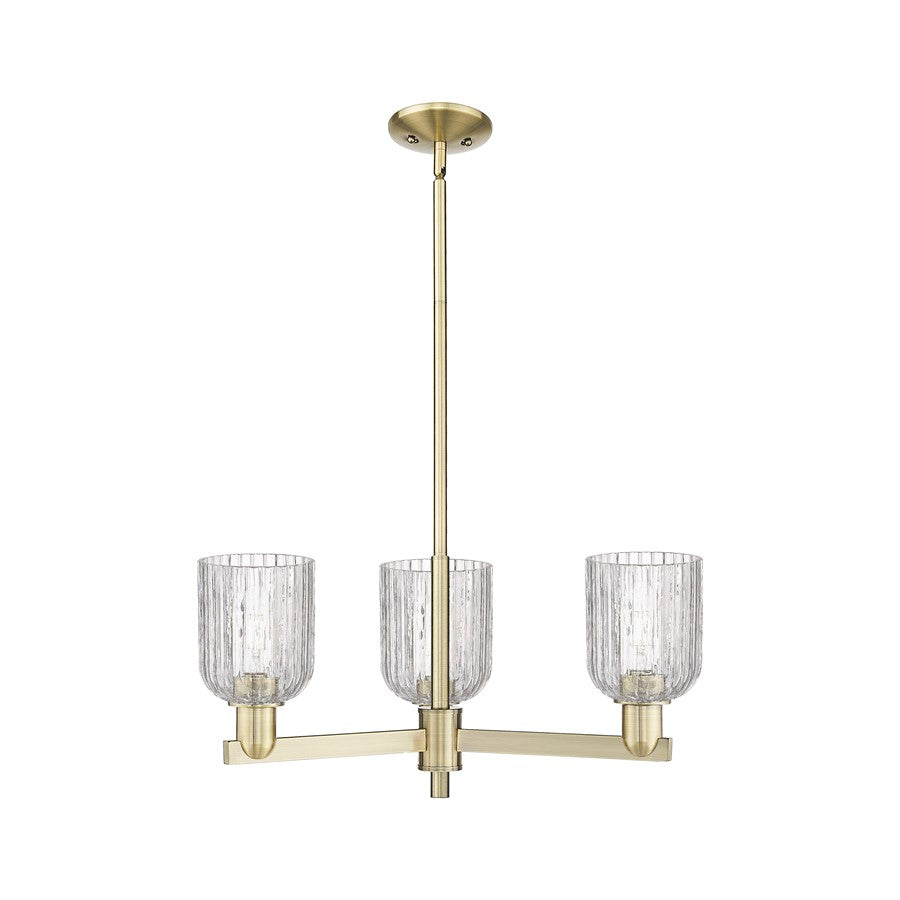 Innovations Bridal Veil 3Lt 18" Chandelier, AB/Clear - 716-3CR-AB-G559-5CL