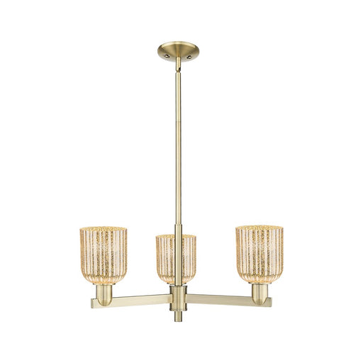 Innovations Bridal Veil 3Lt 18" Chandelier, AB/Mercury - 716-3CR-AB-G559-5ME