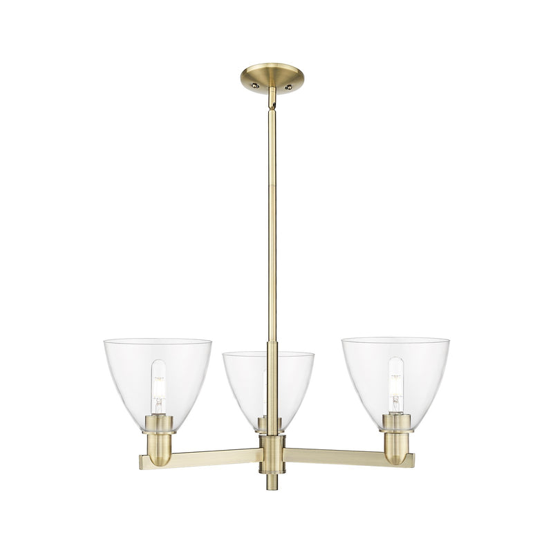 Innovations Bristol 29.25in 3-Light Pendant | Industrial Antique Brass and Clear Glass | Kitchen Island & Dining Room | 29.25 x | Model 716-3CR-AB-GBD-752