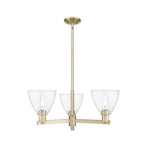 Innovations Bristol 29.25in 3-Light Pendant | Industrial Antique Brass and Clear Glass | Kitchen Island & Dining Room | 29.25 x | Model 716-3CR-AB-GBD-752