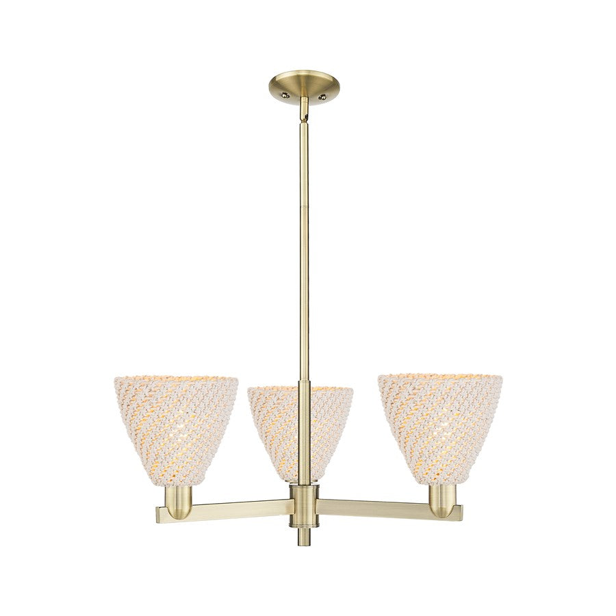 Innovations NB Dome 3Lt 18" Chandelier, AB/NF - 716-3CR-AB-NBD-75-NAT