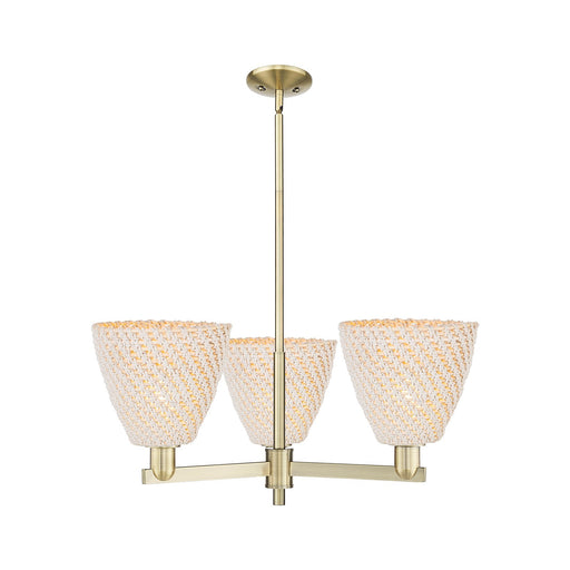Innovations Bristol Natural 31in 3-Light Pendant | Industrial Antique Brass Steel and Natural Fiber Dome Shade | Kitchen | Model 716-3CR-AB-NBD-9-NAT