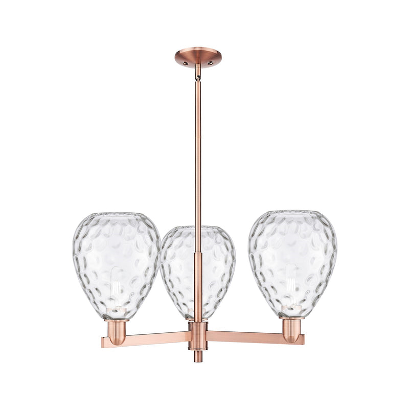 Innovations Waverly 30in 3-Light Pendant | Industrial Antique Copper Steel and Clear Glass | Kitchen Island & Dining Room | 29.75 | Model 716-3CR-AC-G372