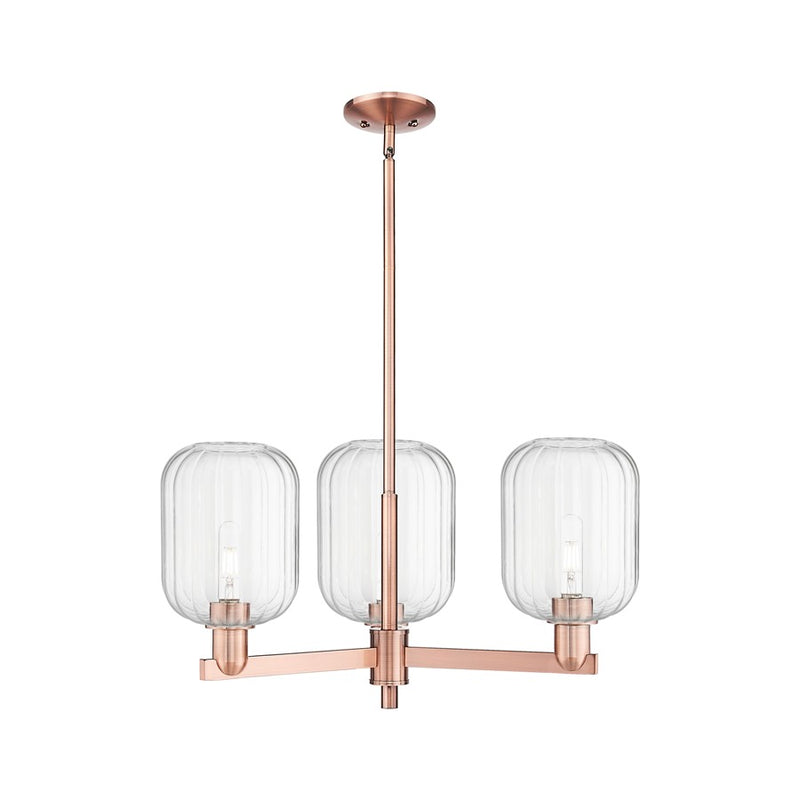 Innovations Preston 3Lt 18" Jar Stem Chandelier, CP/Clear - 716-3CR-AC-G460-7CL