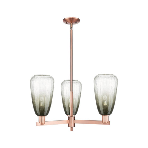 Innovations BH Almond 3Lt 18" Stem Chandelier, CP/SL - 716-3CR-AC-G480-6SL