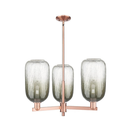 Innovations BH Cloche 3Lt 18" Stem Chandelier, CP/SL - 716-3CR-AC-G482-7SL