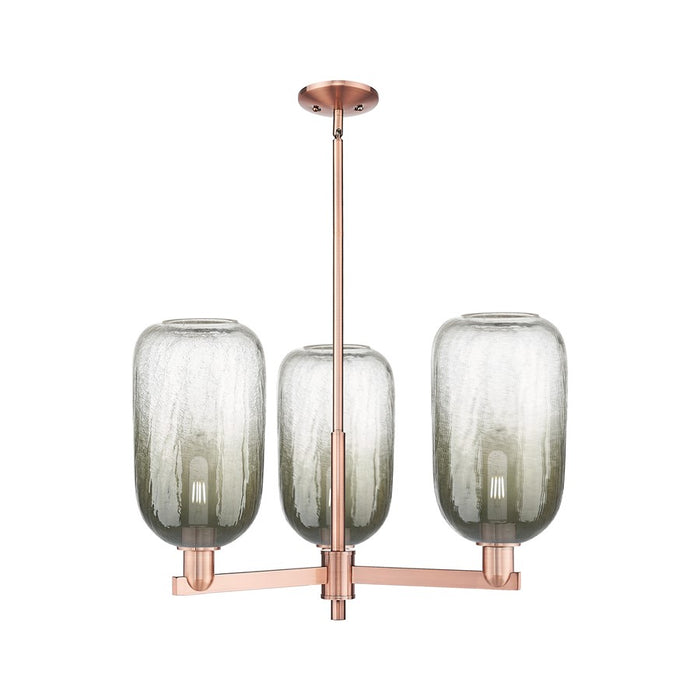 Innovations BH Cloche 3Lt 18" Stem Chandelier, CP/SL - 716-3CR-AC-G482-7SL