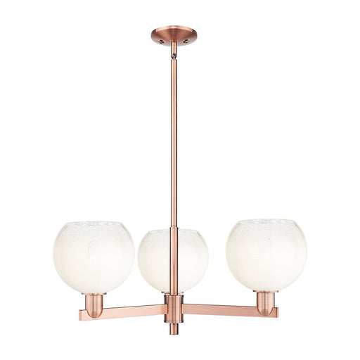 Innovations Brookhaven Globe 30in 3-Light Pendant | Industrial Antique Copper Steel and Opal Glass | Kitchen Island & Dining | Model 716-3CR-AC-G483-8OP