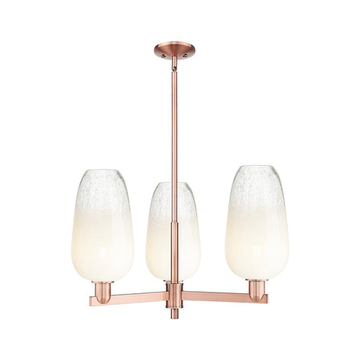 Innovations BH Flute 3Lt 18" Stem Chandelier, CP/OP - 716-3CR-AC-G484-7OP