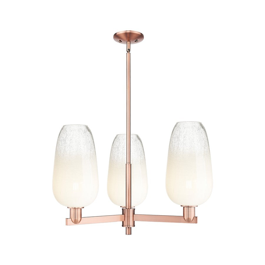 Innovations BH Flute 3Lt 18" Stem Chandelier, CP/OP - 716-3CR-AC-G484-7OP