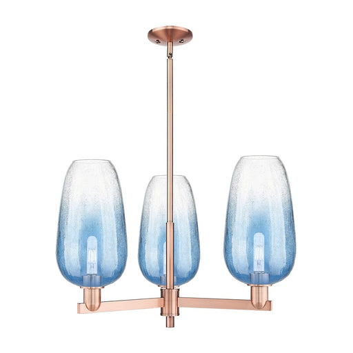 Innovations BH Flute 3Lt 18" Stem Chandelier, CP/SB - 716-3CR-AC-G484-7SB