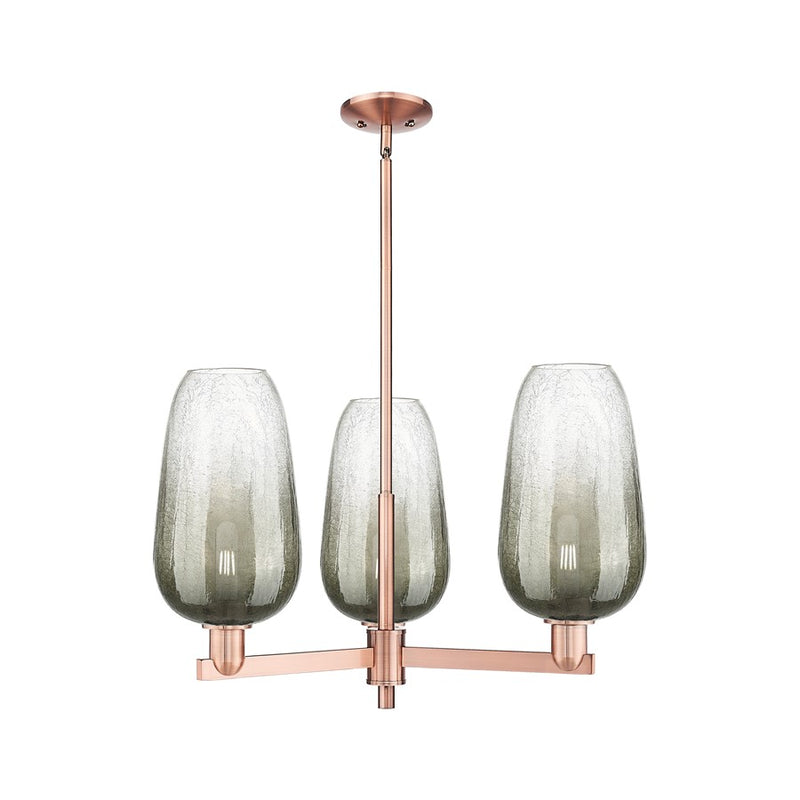 Innovations BH Flute 3Lt 18" Stem Chandelier, CP/SL - 716-3CR-AC-G484-7SL