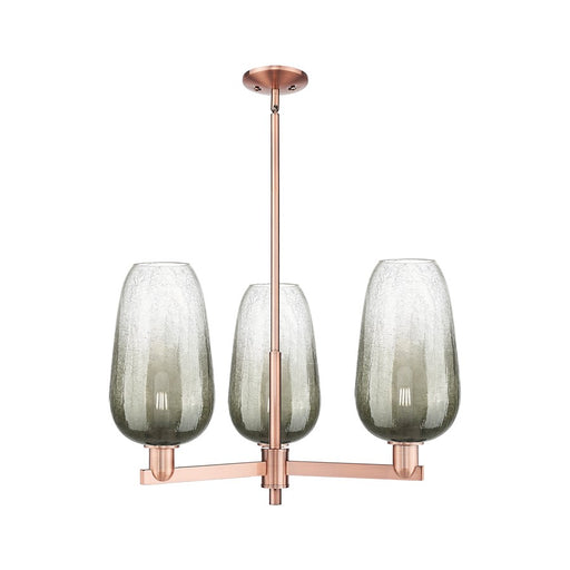 Innovations BH Flute 3Lt 18" Stem Chandelier, CP/SL - 716-3CR-AC-G484-7SL