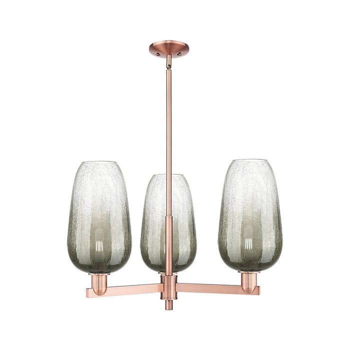 Innovations BH Flute 3Lt 18" Stem Chandelier, CP/SL - 716-3CR-AC-G484-7SL