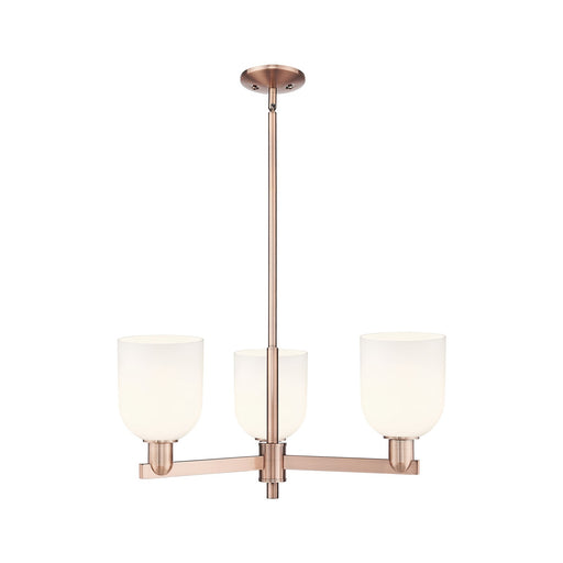 Innovations Bella 27in 3-Light Pendant | Industrial Antique Copper Steel and White Glass | Kitchen Island & Dining Room | Model 716-3CR-AC-G558-6GWH