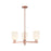 Innovations Bridal Veil 3Lt 18" Chandelier, CP/GW - 716-3CR-AC-G559-5GWH