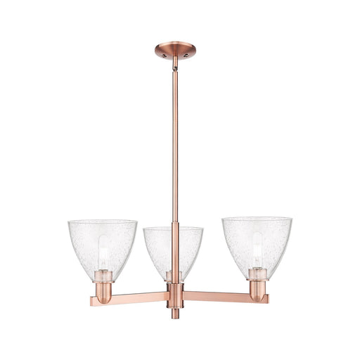 Innovations Bristol 29in 3-Light Pendant | Industrial Antique Copper Steel and Seedy Glass Dome | Kitchen Island & Dining Room | Model 716-3CR-AC-GBD-754