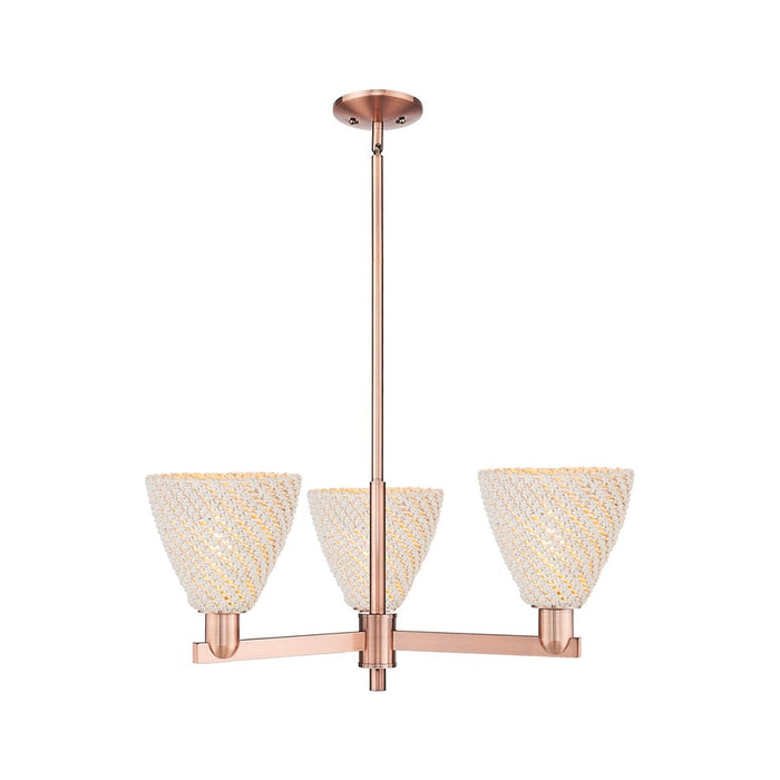 Innovations NB Dome 3Lt 18" Chandelier, CP/NF - 716-3CR-AC-NBD-75-NAT