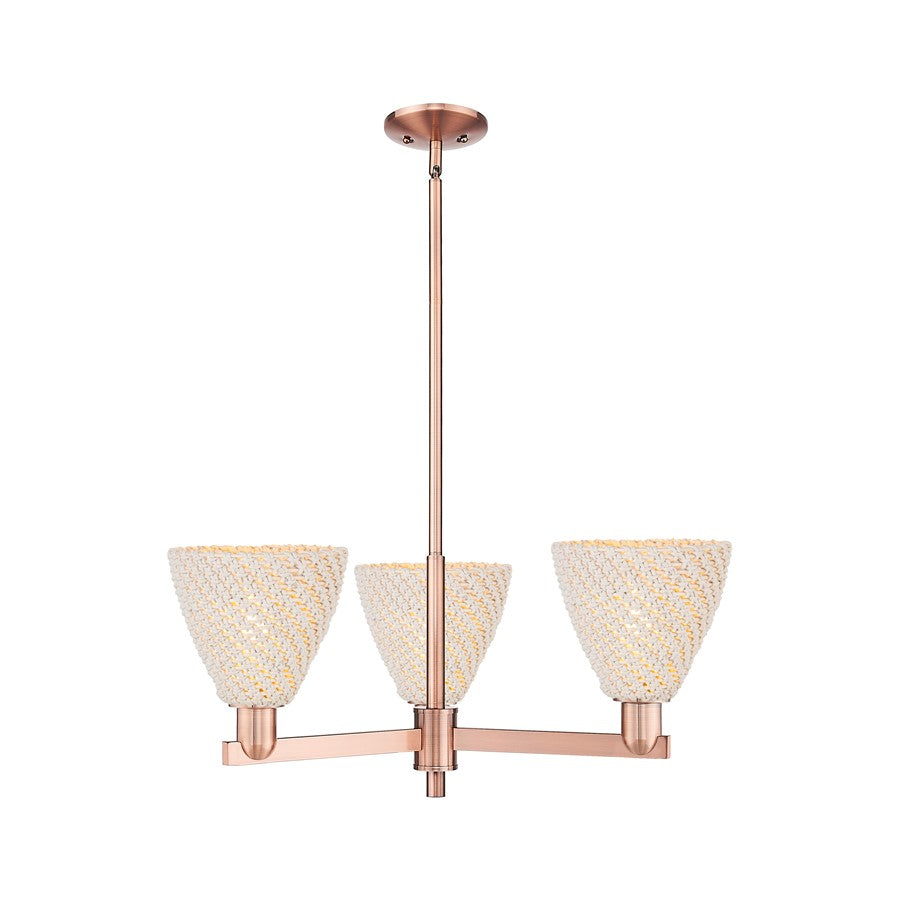 Innovations NB Dome 3Lt 18" Chandelier, CP/NF - 716-3CR-AC-NBD-75-NAT