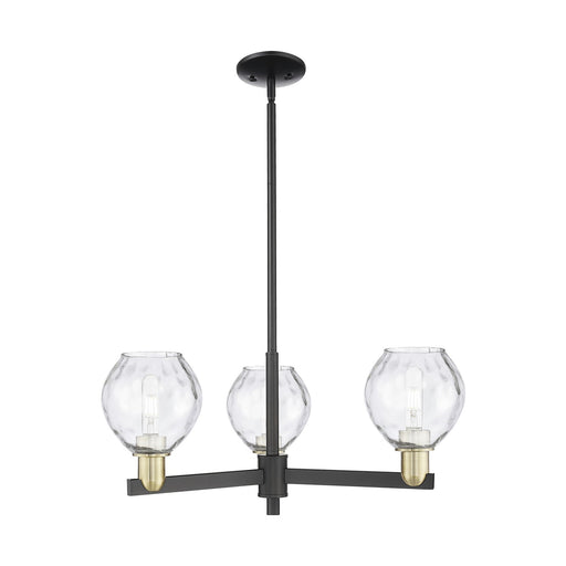 Innovations Waverly 28in 3-Light Pendant | Industrial Black Antique Brass and Clear Glass | Kitchen Island & Dining Room | 27.75 | Model 716-3CR-BAB-G362