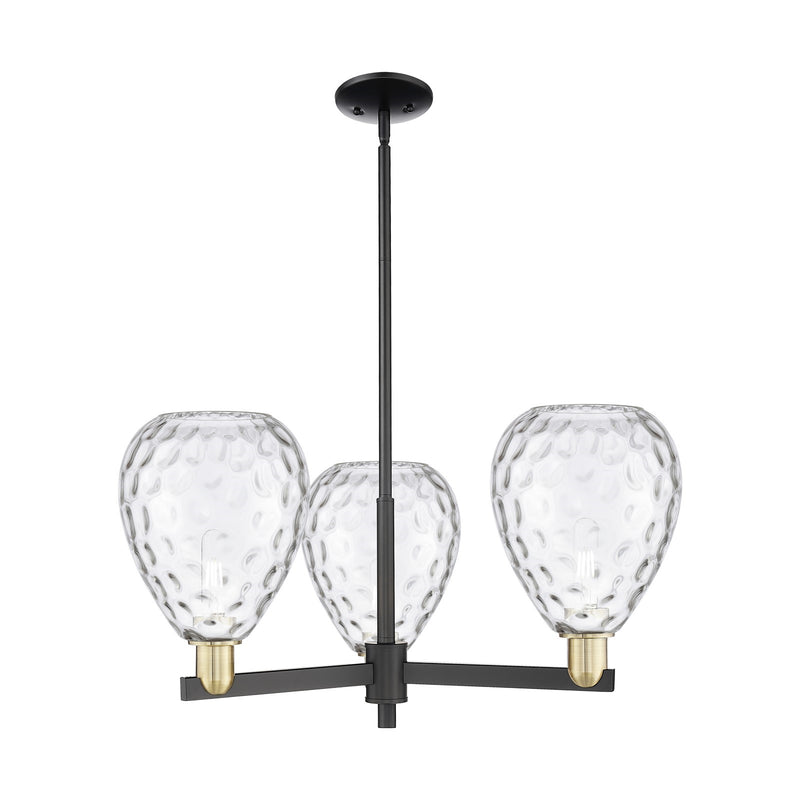 Innovations Waverly 30in 3-Light Pendant | Industrial Black Antique Brass Steel and Clear Glass | Kitchen Island & Dining Room | Model 716-3CR-BAB-G372