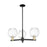 Innovations Preston 3Lt 18" Globe Stem Chandelier, BKS/CL - 716-3CR-BAB-G458-7CL