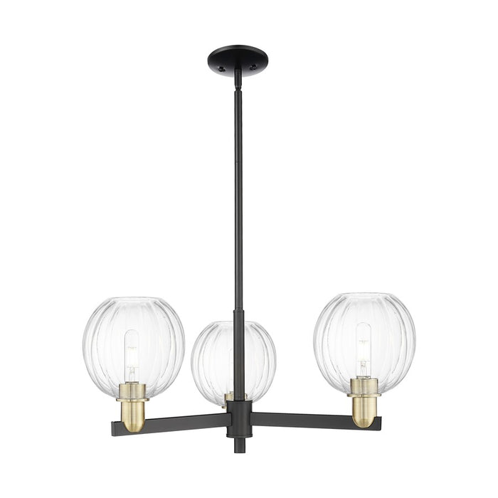 Innovations Preston 3Lt 18" Globe Stem Chandelier, BKS/CL - 716-3CR-BAB-G458-7CL