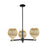 Innovations Preston 3Lt 18" Globe Stem Chandelier, BKS/MC - 716-3CR-BAB-G458-7ME