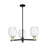 Innovations Preston 3Lt 18" Bell Stem Chandelier, BKS/CL - 716-3CR-BAB-G459-6CL