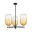 Innovations BH Cloche 3Lt 18" Stem Chandelier, BKS/AM - 716-3CR-BAB-G482-7AM
