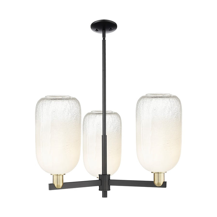 Innovations BH Cloche 3Lt 18" Stem Chandelier, BKS/OP - 716-3CR-BAB-G482-7OP