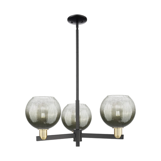 Innovations Brookhaven Globe 30in 3-Light Pendant | Industrial Black Antique Brass and Slate Glass | Kitchen Island & Dining | Model 716-3CR-BAB-G483-8SL