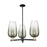 Innovations BH Flute 3Lt 18" Stem Chandelier, BKS/SL - 716-3CR-BAB-G484-7SL