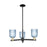 Innovations Bridal Veil 3Lt 18" Chandelier, BKBS/Blue - 716-3CR-BAB-G559-5BL