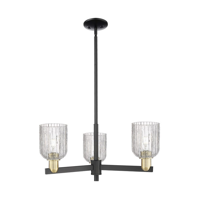 Innovations Bridal Veil 3Lt 18" Chandelier, BKBS/Clear - 716-3CR-BAB-G559-5CL