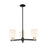 Innovations Bridal Veil 3Lt 18" Chandelier, BKS/GW - 716-3CR-BAB-G559-5GWH