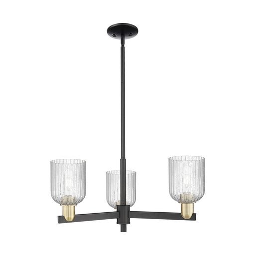 Innovations Bridal Veil 3Lt 18" Chandelier, BKBS/Seed - 716-3CR-BAB-G559-5SDY