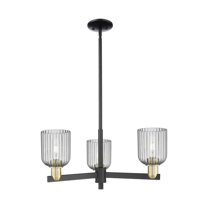 Innovations Bridal Veil 3Lt 18" Chandelier, BKBS/Smoke - 716-3CR-BAB-G559-5SM
