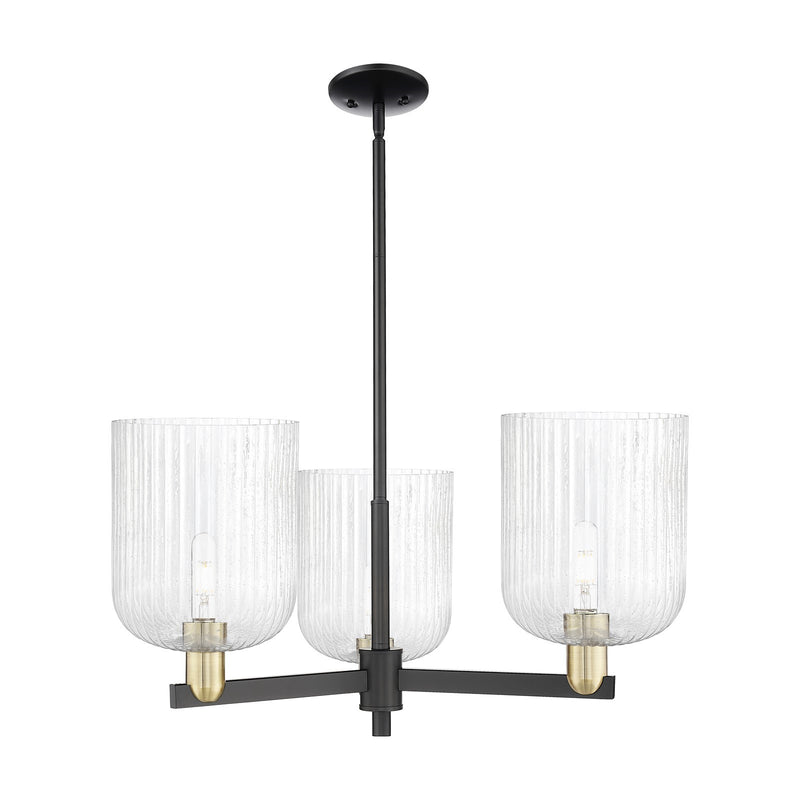 Innovations Bridal Veil 30in 3-Light Pendant | Industrial Black Antique Brass Steel and Seedy Glass | Kitchen Island & | Model 716-3CR-BAB-G559-8SDY