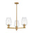 Innovations Preston 3Lt 18" Flute Stem Chandelier, BB/CL - 716-3CR-BB-G457-6CL