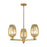 Innovations Preston 3Lt 18" Flute Stem Chandelier, BB/MC - 716-3CR-BB-G457-6ME