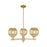 Innovations Preston 3Lt 18" Globe Stem Chandelier, BB/MC - 716-3CR-BB-G458-7ME